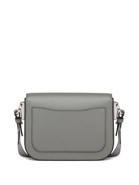 prada identity crossbody bag grey